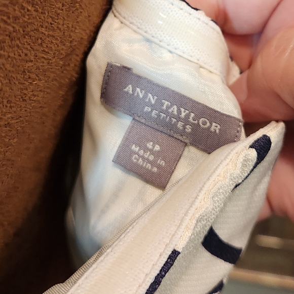 Ann Taylor Blue/Black and White Halter Dress - Picture 2 of 6